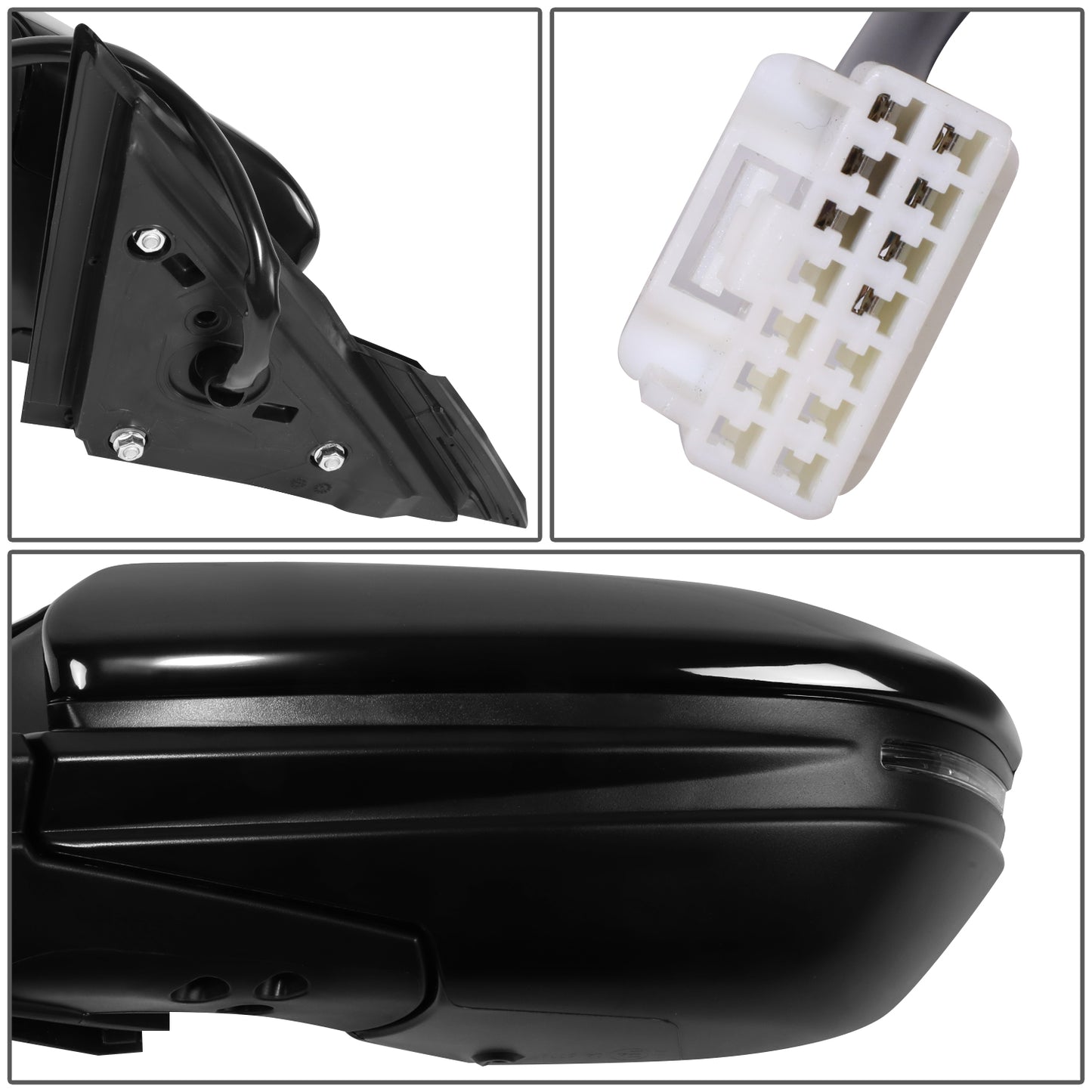 RETROVISOR MIRROR - OE STYLE - HONDA CIVIC 14-15 - WITH POWER - DRIVER SIDE - PAINT TO MATCH - BLACK