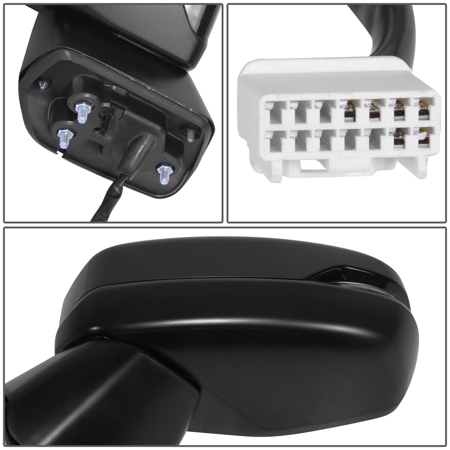 RETROVISOR MIRROR - OE STYLE - HONDA CR-V 23-24 - WITH POWER WITH HEATED WITH SIGNAL - DRIVER SIDE - PAINT TO MATCH - BLACK