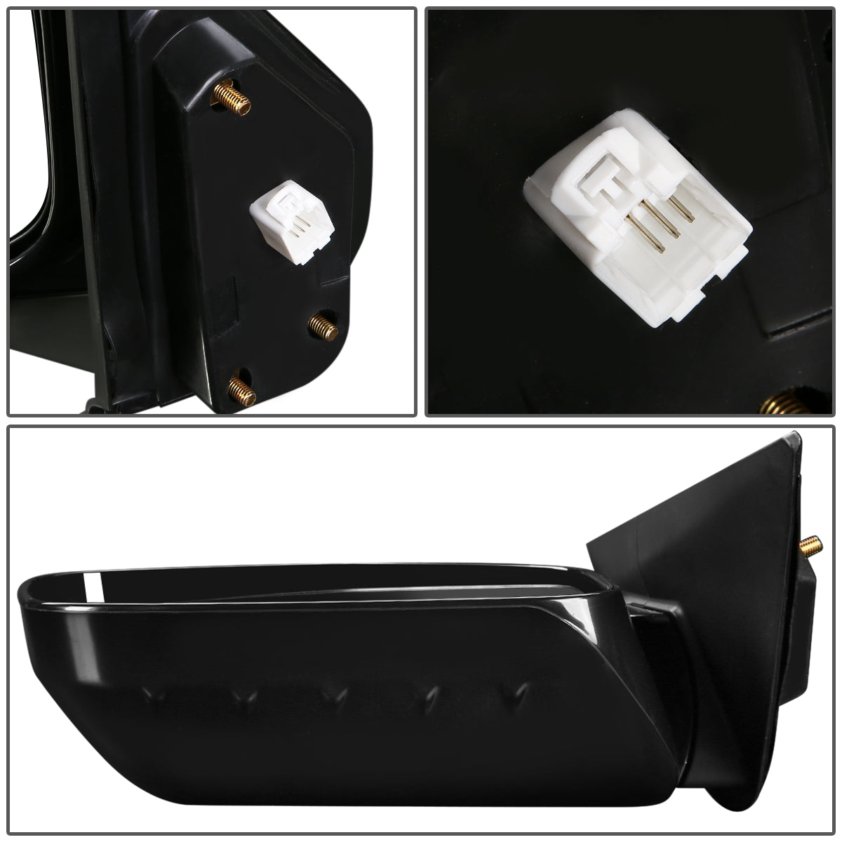 RETROVISOR MIRROR - OEM - 06-09 HONDA RIDGELINE - POWERED - PAINTABLE - BLACK - RIGHT