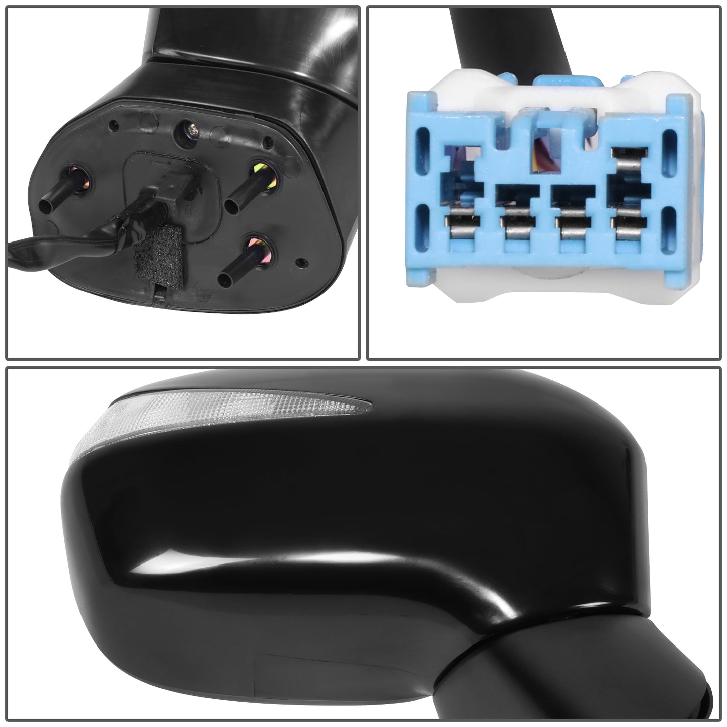 RETROVISOR MIRROR - OE STYLE - HONDA CIVIC 06-11 - WITH POWER - PASSENGER SIDE - PAINT TO MATCH - BLACK