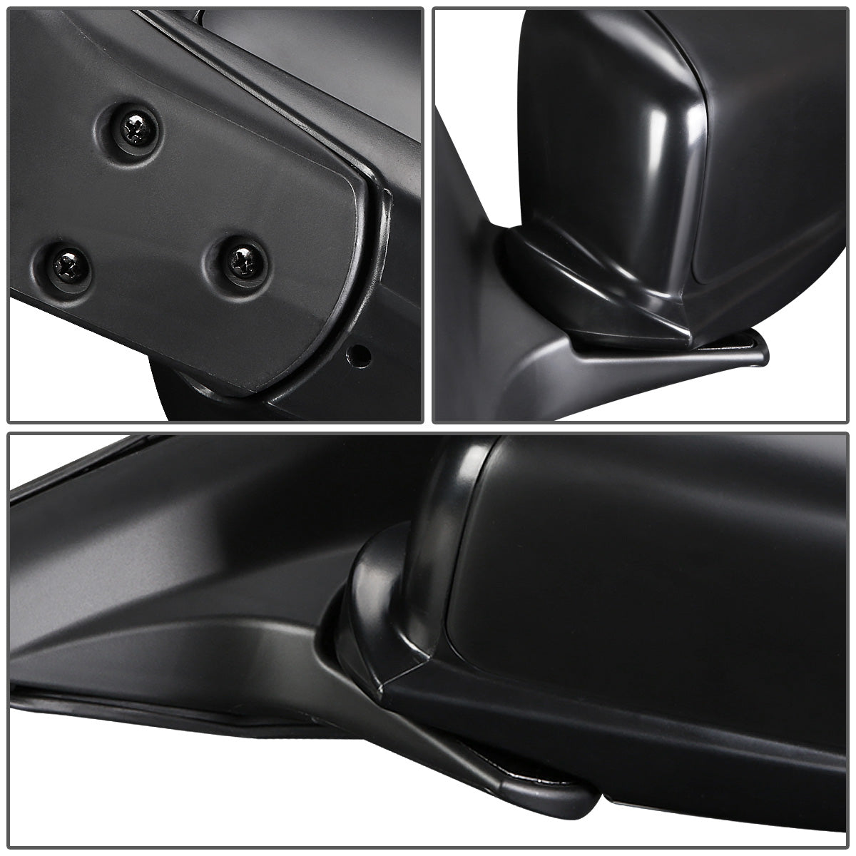 RETROVISOR MIRROR - OEM - 03-07 HONDA ACCORD 2-DOOR - POWERED - TEXTURED - BLACK - RIGHT