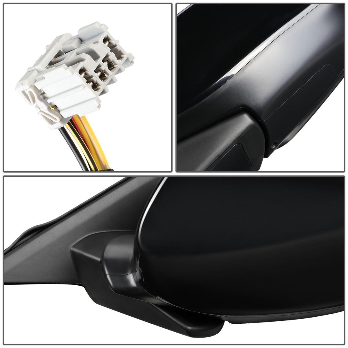 RETROVISOR MIRROR - OEM - 10-11 HONDA ACCORD CROSSTOUR / 12-15 HONDA CROSSTOUR - POWERED - HEATED - PAINTABLE - BLACK - RIGHT