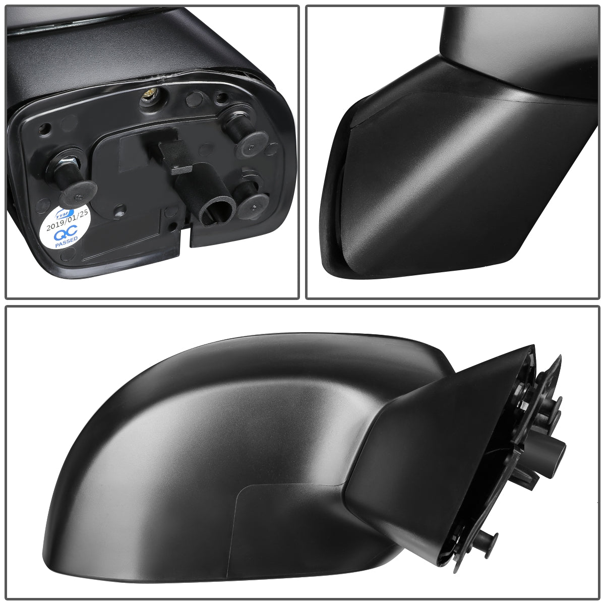 RETROVISOR MIRROR - OEM - 12-15 HONDA CIVIC - MANUAL - TEXTURED - BLACK - RIGHT