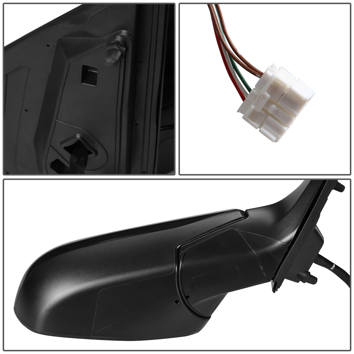 RETROVISOR MIRROR - OEM - 12-16 HONDA CR-V - POWERED - HEATED - TEXTURED - BLACK - RIGHT