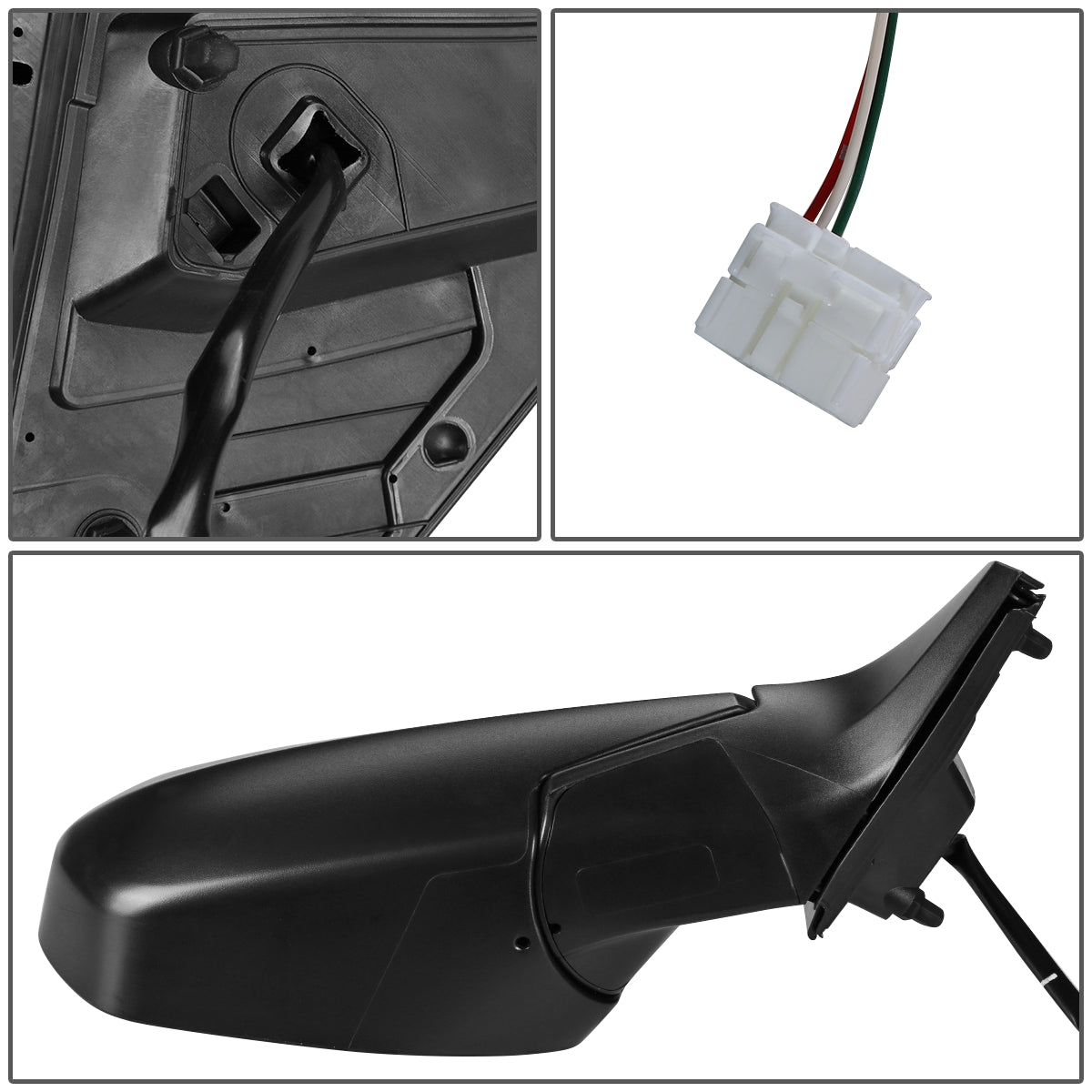 RETROVISOR MIRROR - OEM - 12-16 HONDA CR-V - POWERED - TEXTURED - BLACK - RIGHT