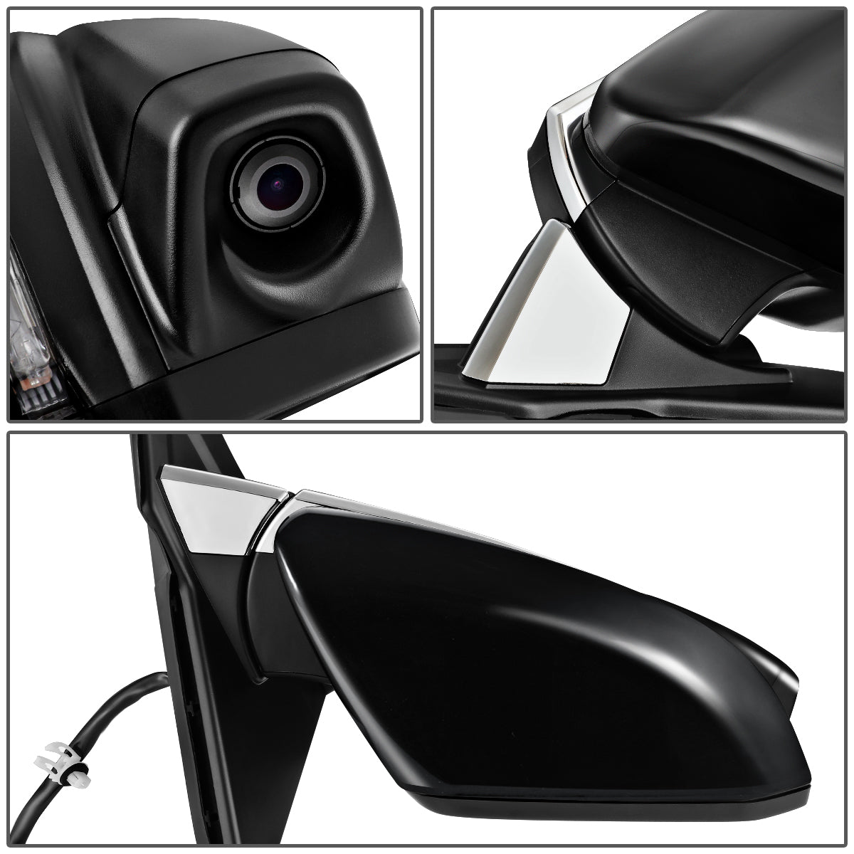 RETROVISOR MIRROR - OEM - 16-18 HONDA CIVIC 4-DR - POWERED - HEATED - FOLDING - W/ CAMERA - BLACK MATERIAL - RIGHT