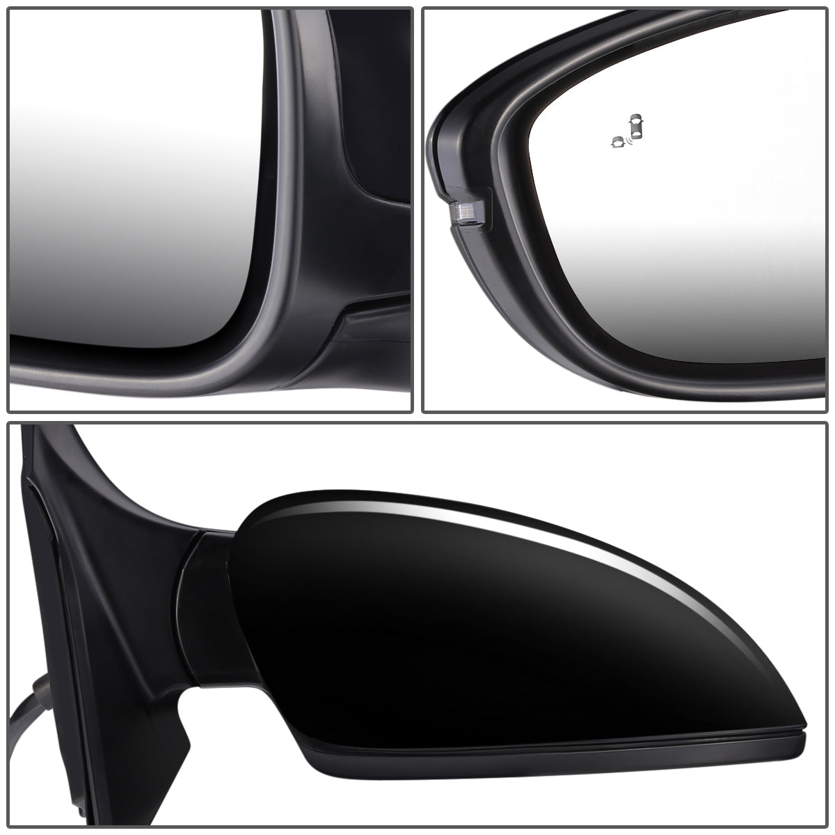 RETROVISOR MIRROR - OEM - 16-17 HONDA ACCORD 4-DR - POWERED - HEATED - W/ SIGNAL LIGHT - W/ BSD - FOLDING - BLACK MATERIAL - RIGHT