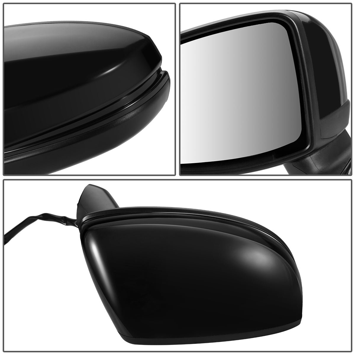 RETROVISOR MIRROR - OEM - 15-19 HONDA FIT - POWERED - BLACK MATERIAL - RIGHT