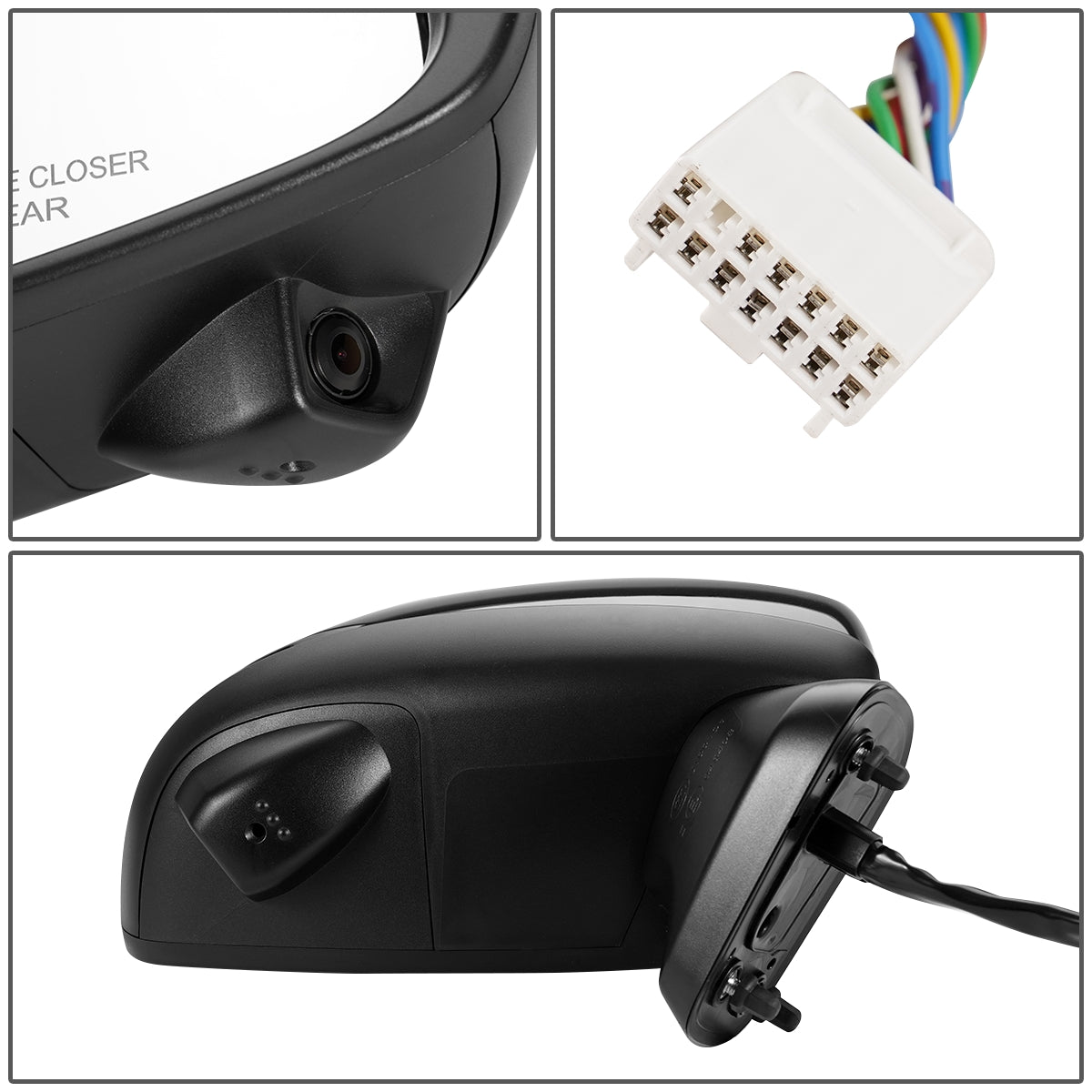 RETROVISOR MIRROR - OEM - 15-19 HONDA FIT - POWERED - HEATED - W/ SIGNAL LIGHT - W/ CAMERA - BLACK MATERIAL - RIGHT