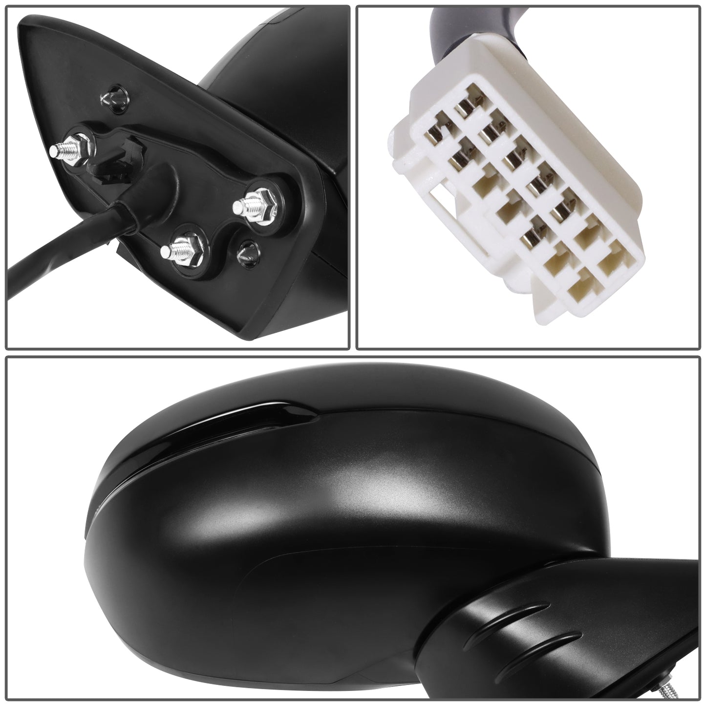 RETROVISOR MIRROR - OE STYLE - HONDA CIVIC 22-24 - WITH POWER WITH HEATED WITH SIGNAL WITH BLIND SPOT - PASSENGER SIDE - PAINT TO MATCH - BLACK