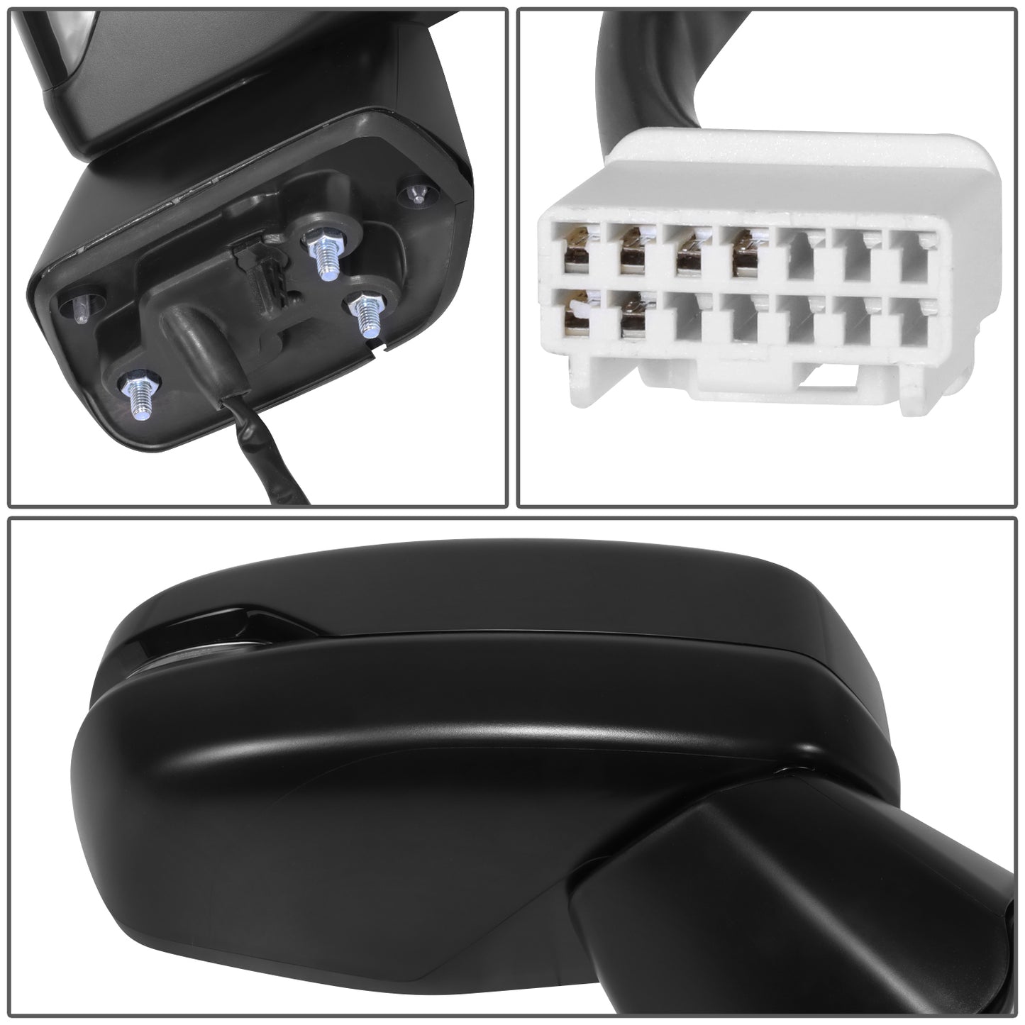 RETROVISOR MIRROR - OE STYLE - HONDA CR-V 23-24 - WITH POWER WITH HEATED WITH SIGNAL - PASSENGER SIDE - PAINT TO MATCH - BLACK