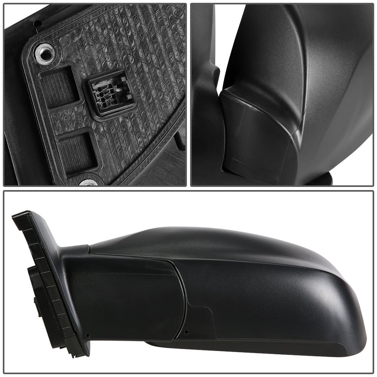 RETROVISOR MIRROR - OEM - 10-15 HYUNDAI TUCSON - POWERED - HEATED - TEXTURED - BLACK - LEFT