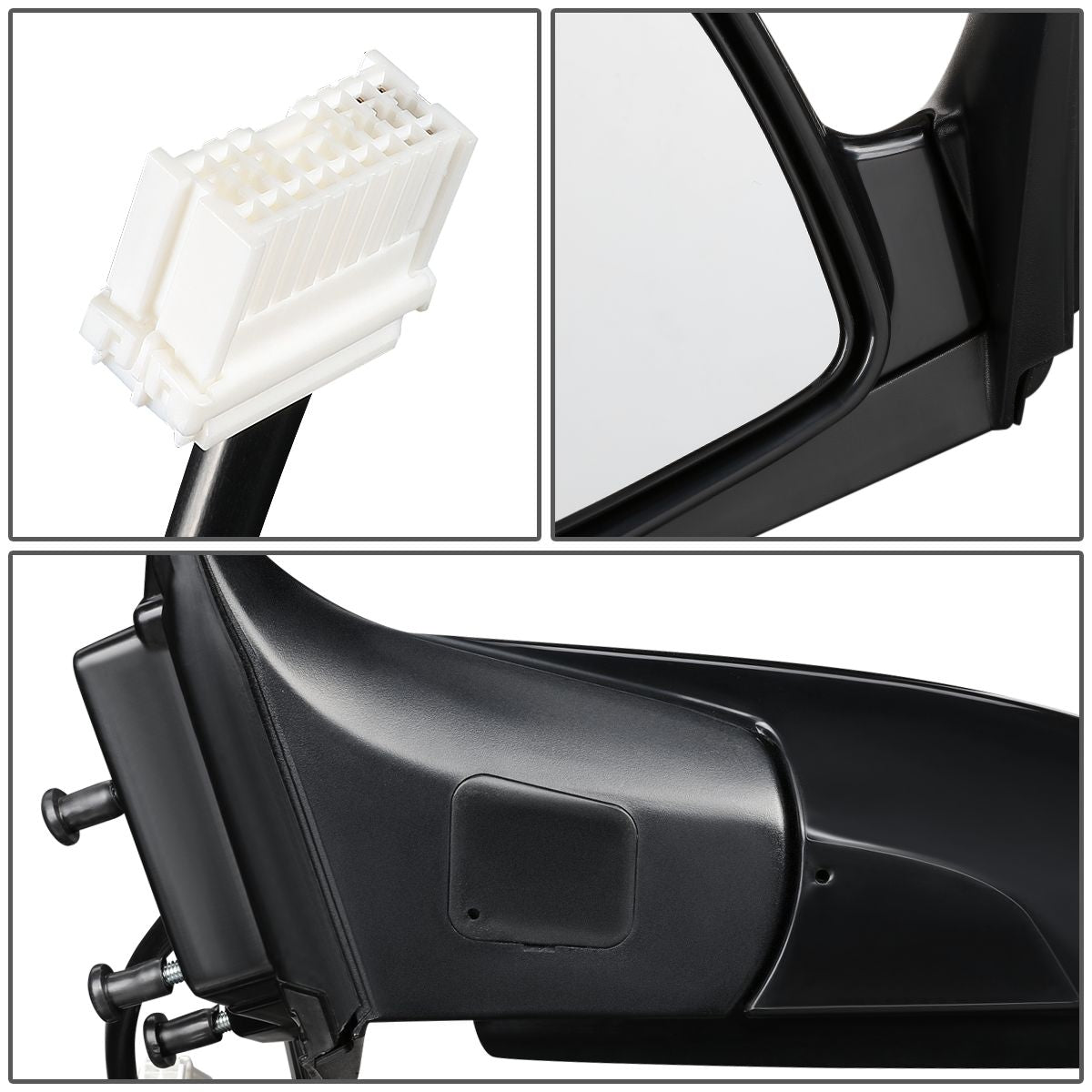 RETROVISOR MIRROR - OEM - 10-16 HYUNDAI GENESIS COUPE - POWERED - PAINTABLE - BLACK - LEFT