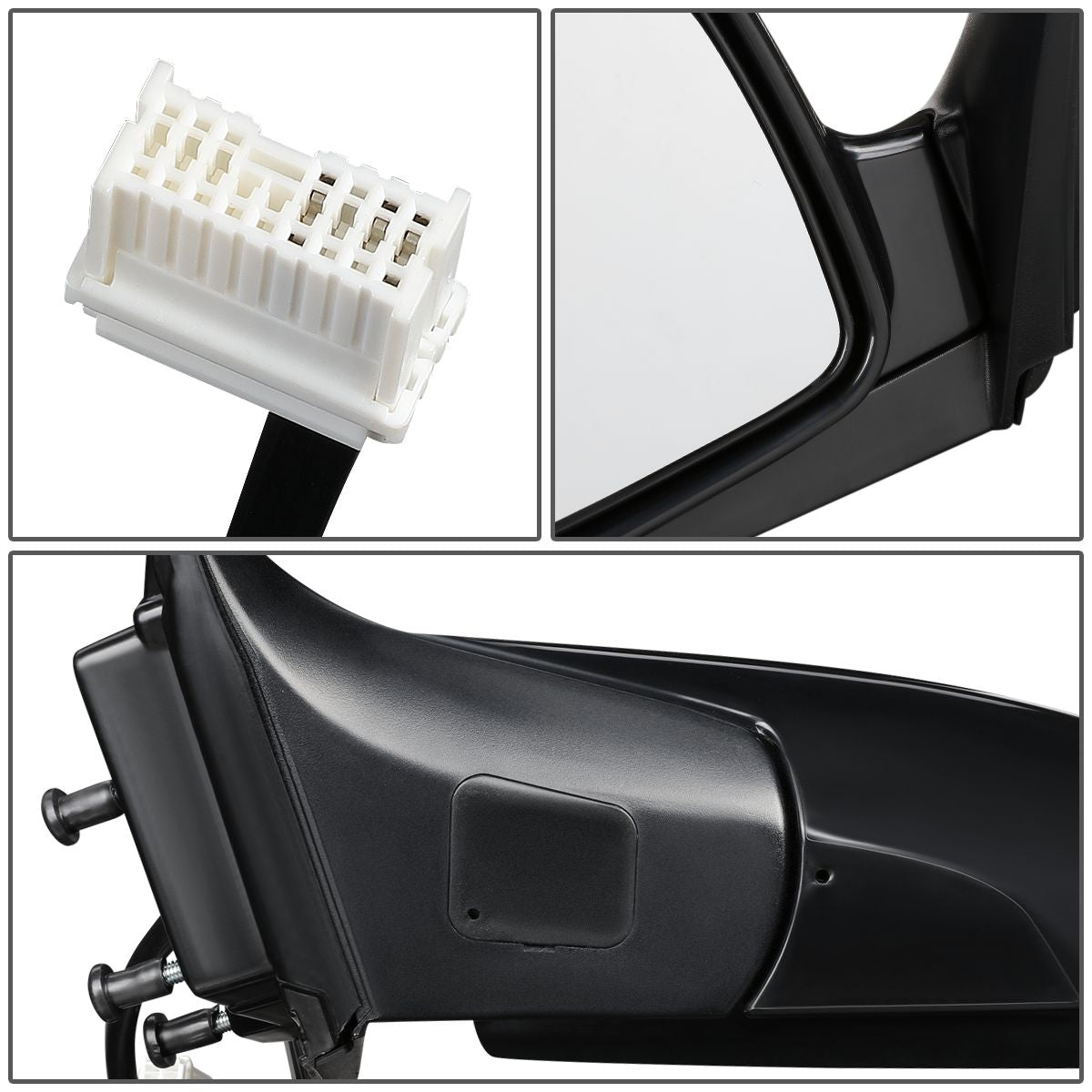 RETROVISOR MIRROR - OEM - 10-16 HYUNDAI GENESIS COUPE - POWERED - HEATED - PAINTABLE - BLACK - LEFT