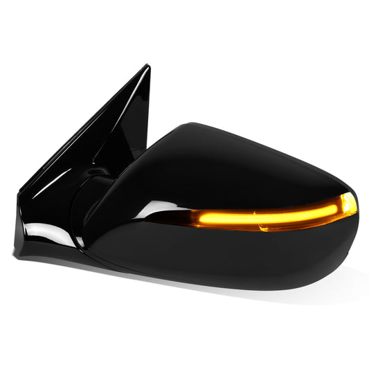RETROVISOR MIRROR - OE STYLE - HYUNDAI SANTA FE SPORT 2013-2016 - WITH POWER WITH HEATED GLASS WITH TURN SIGNAL - DRIVER LEFT SIDE - BLACK