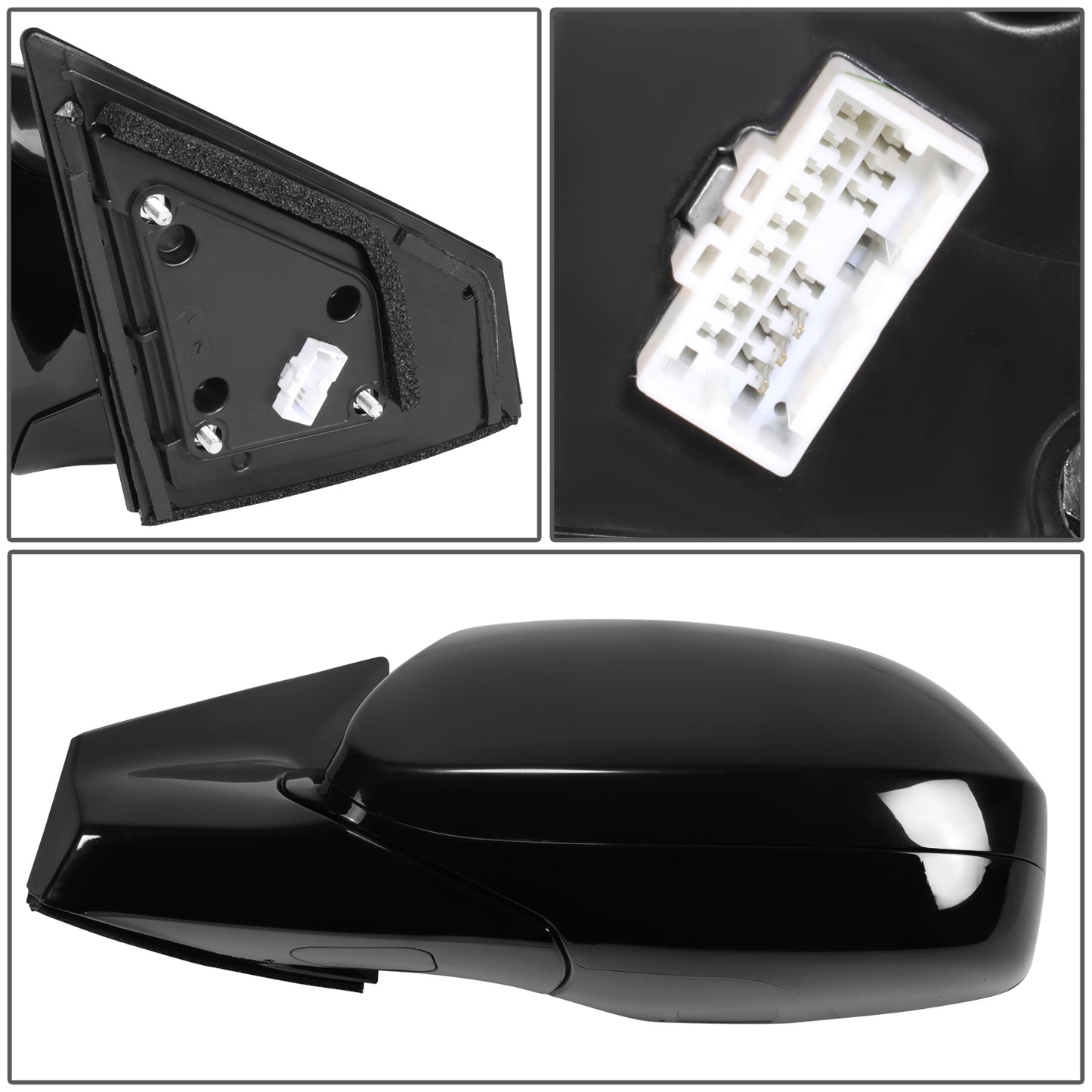 RETROVISOR MIRROR - OE STYLE - HYUNDAI SANTA FE 2013-2016 - WITH POWER - DRIVER LEFT SIDE - BLACK