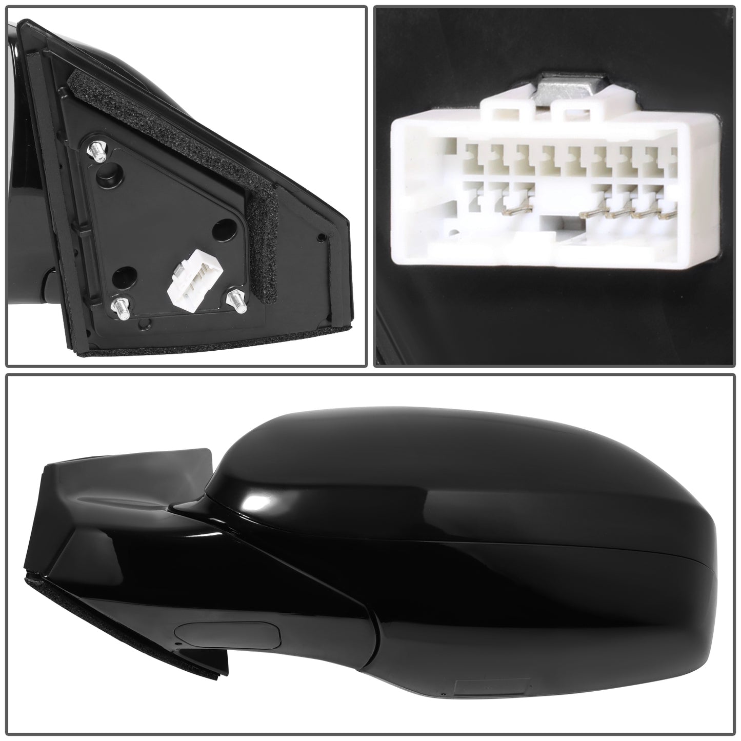 RETROVISOR MIRROR - OE STYLE - HYUNDAI SANTA FE 13-16 - WITH POWER WITH HEATED GLASS - DRIVER SIDE - PAINT TO MATCH - BLACK