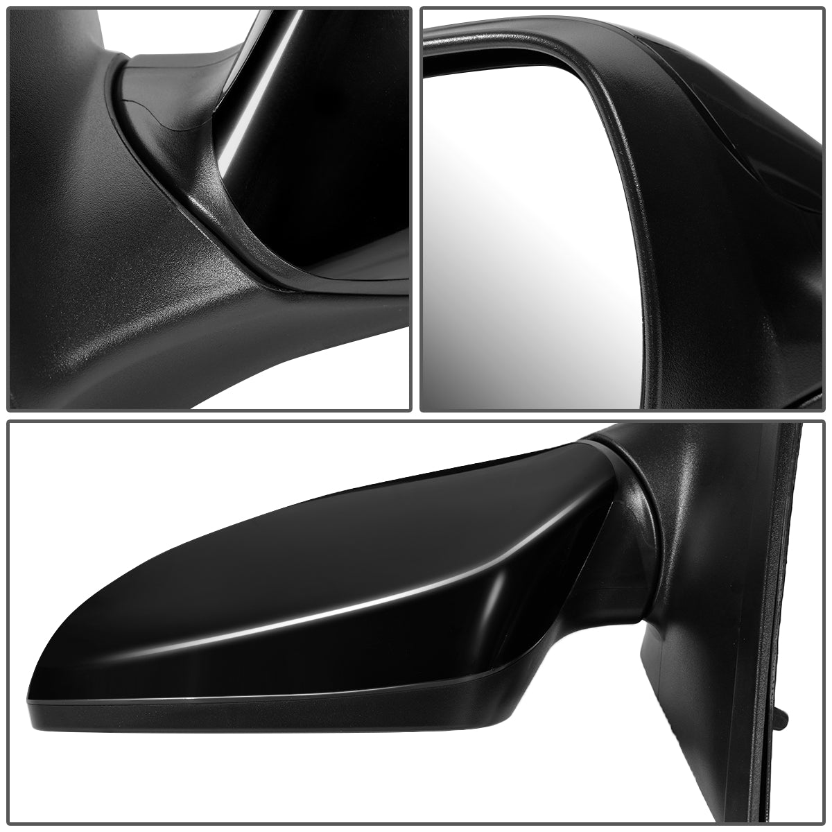 RETROVISOR MIRROR - OEM - 11-13 HYUNDAI ELANTRA - POWERED - HEATED - W/ SIGNAL LIGHT - FOLDING - BLACK MATERIAL - LEFT