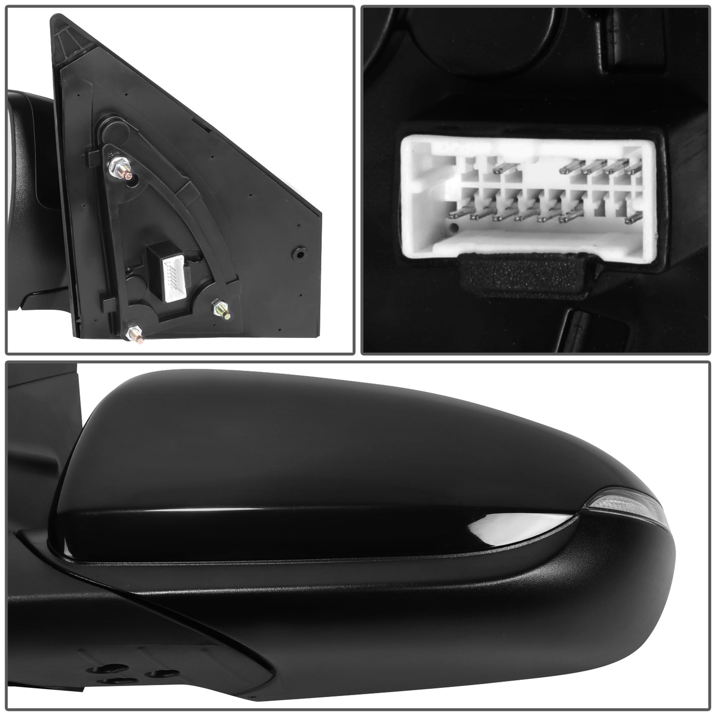 RETROVISOR MIRROR - OE STYLE - HYUNDAI IONIQ 18-21 - WITH POWER WITH TURN SIGNAL WITH BLIND SPOT - PLUG-IN WITH ULTIMATE PACKAGE ONLY - DRIVER SIDE - PAINT TO MATCH - BLACK