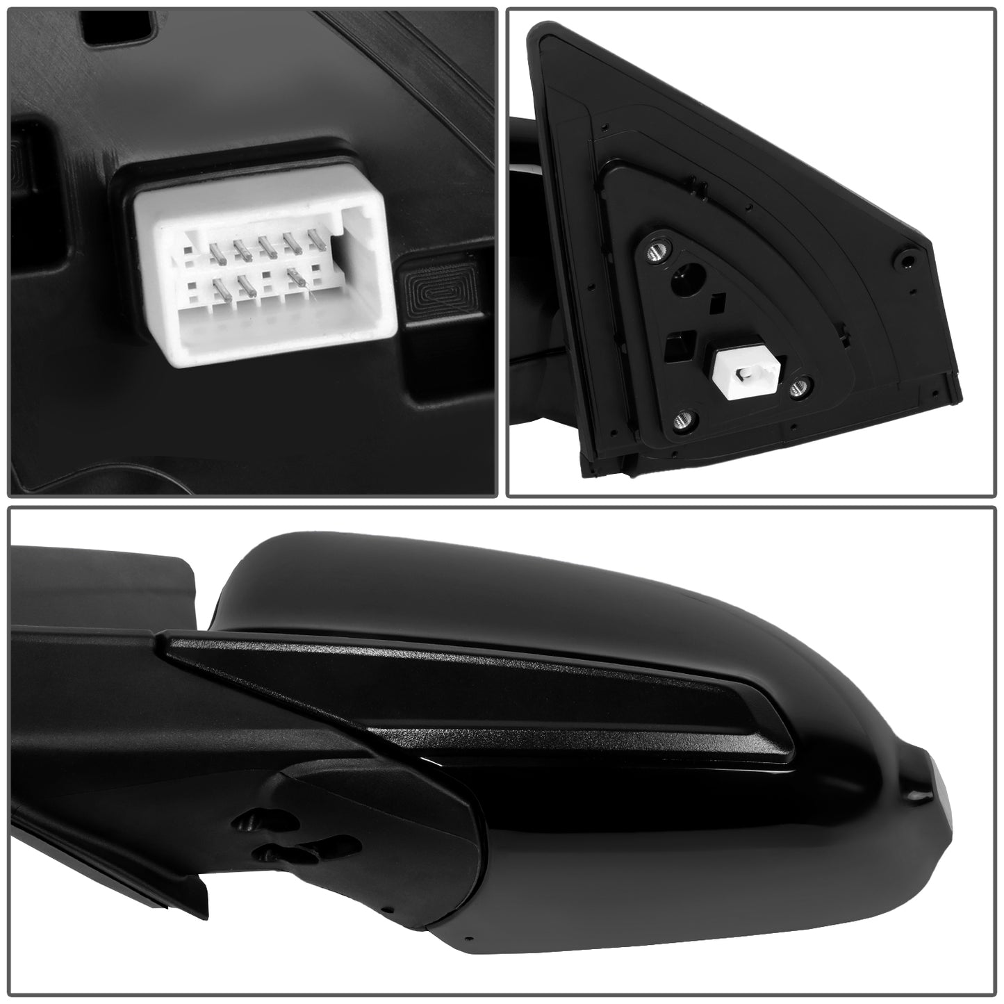 RETROVISOR MIRROR - OE STYLE - HYUNDAI KONA 22-23 - WITH POWER WITH HEATED GLASS WITH TURN SIGNAL WITH BLIND SPOT - DRIVER SIDE - PAINT TO MATCH - BLACK