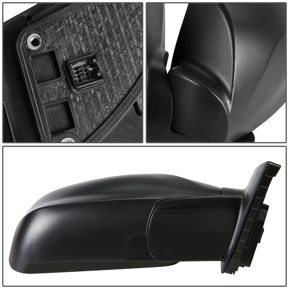 RETROVISOR MIRROR - OEM - 10-15 HYUNDAI TUCSON - POWERED - HEATED - TEXTURED - BLACK - RIGHT