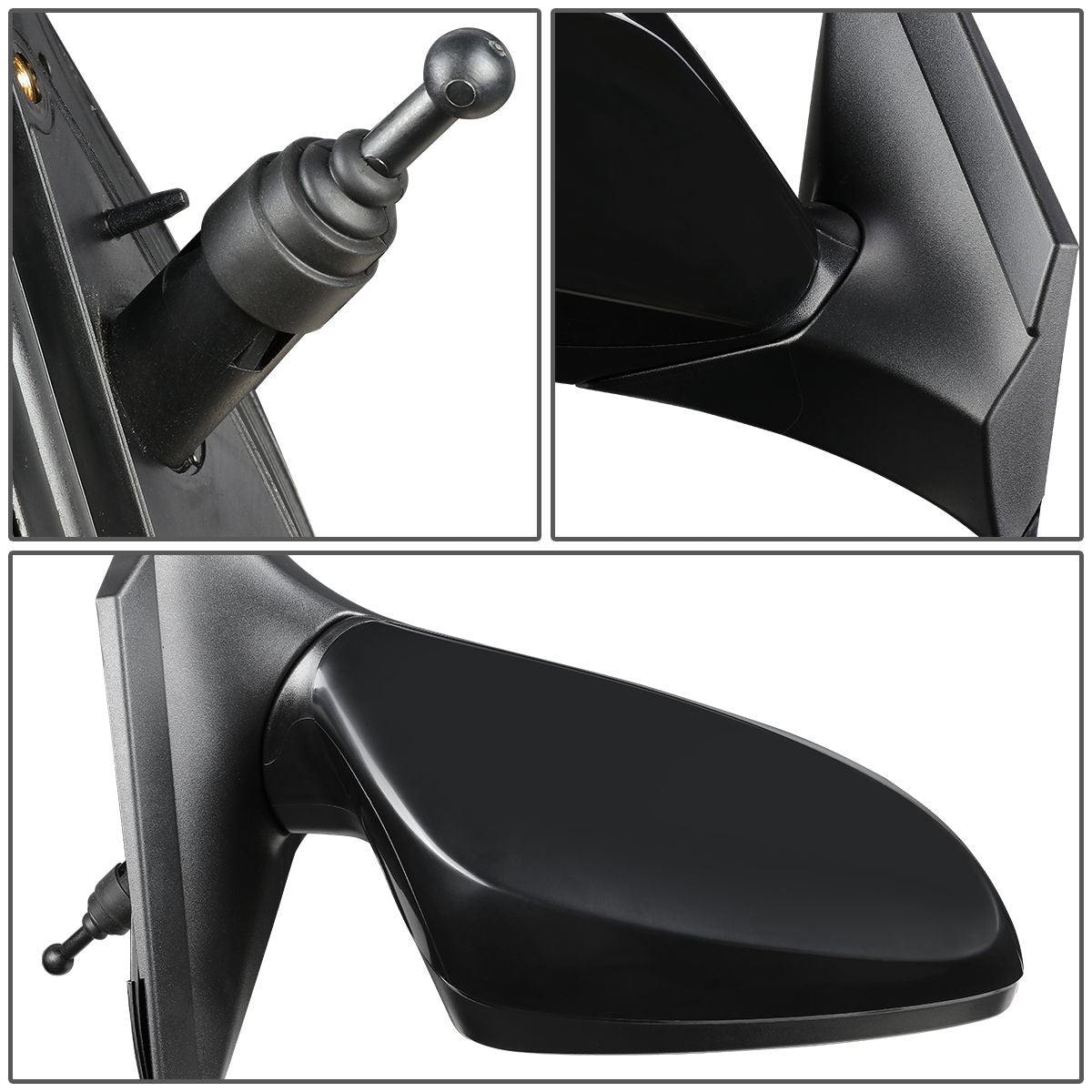 RETROVISOR MIRROR - OEM - 12-17 HYUNDAI ACCENT - MANUAL - BLACK - RIGHT