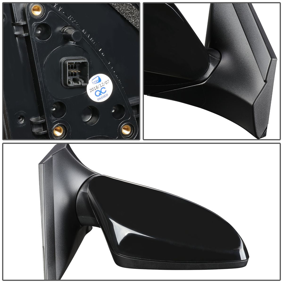 RETROVISOR MIRROR - OEM - 12-17 HYUNDAI ACCENT - POWERED - HEATED - BLACK - RIGHT