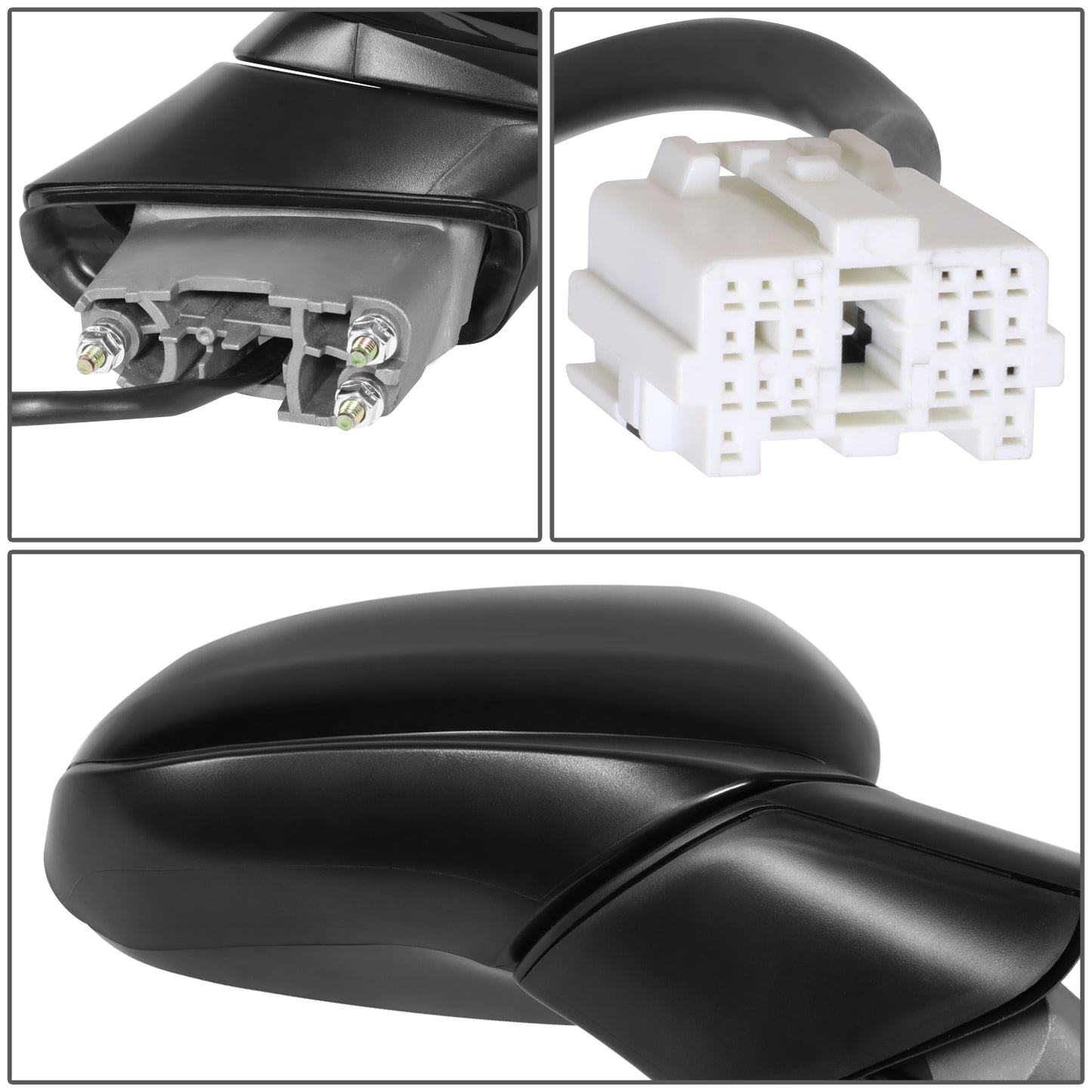 RETROVISOR MIRROR - OE STYLE - HYUNDAI SANTA FE 19-20 - WITH POWER - PASSENGER SIDE - PAINT TO MATCH - BLACK