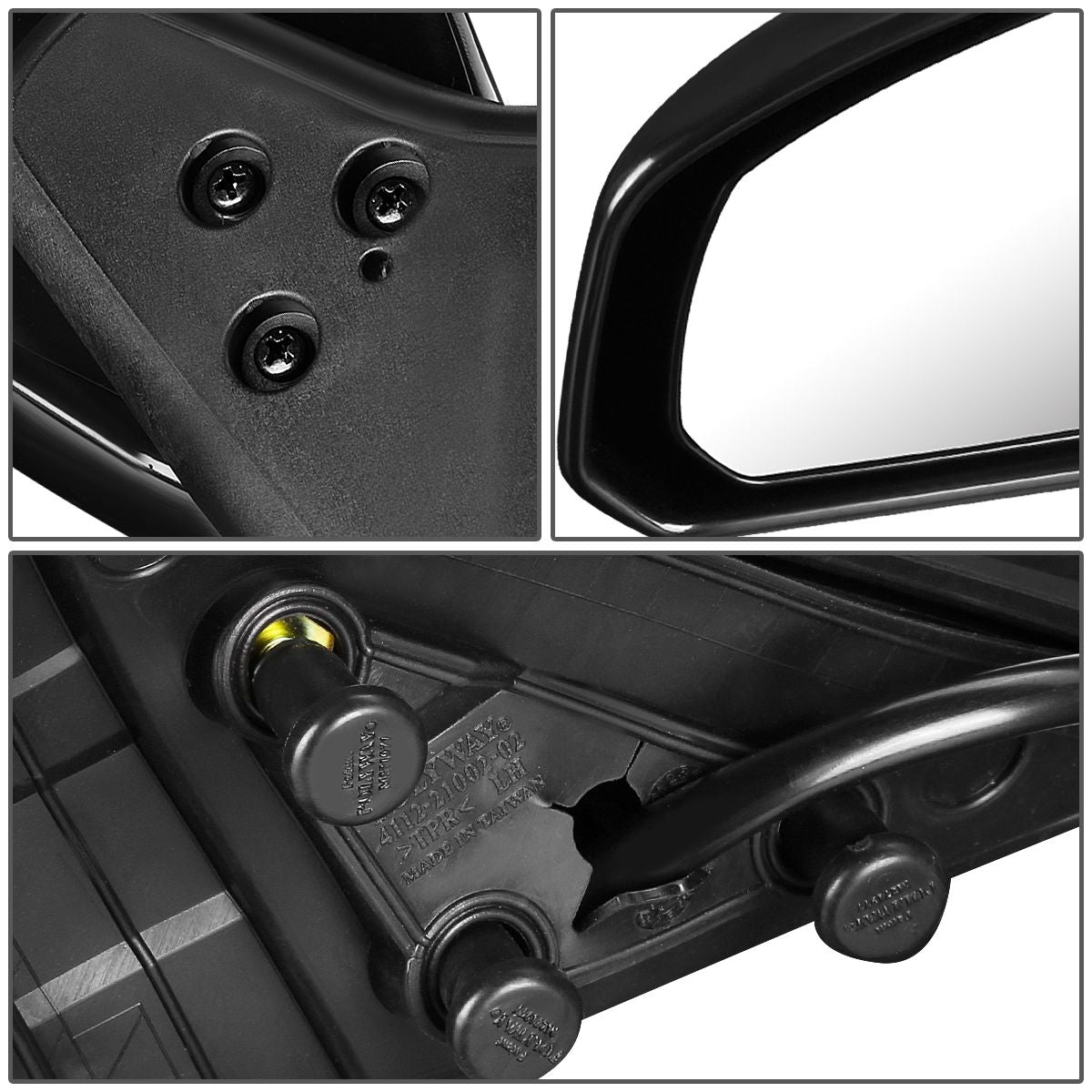 RETROVISOR MIRROR - OEM - 03-07 INFINITI G 35 COUPE - POWERED - TEXTURED - BLACK - LEFT