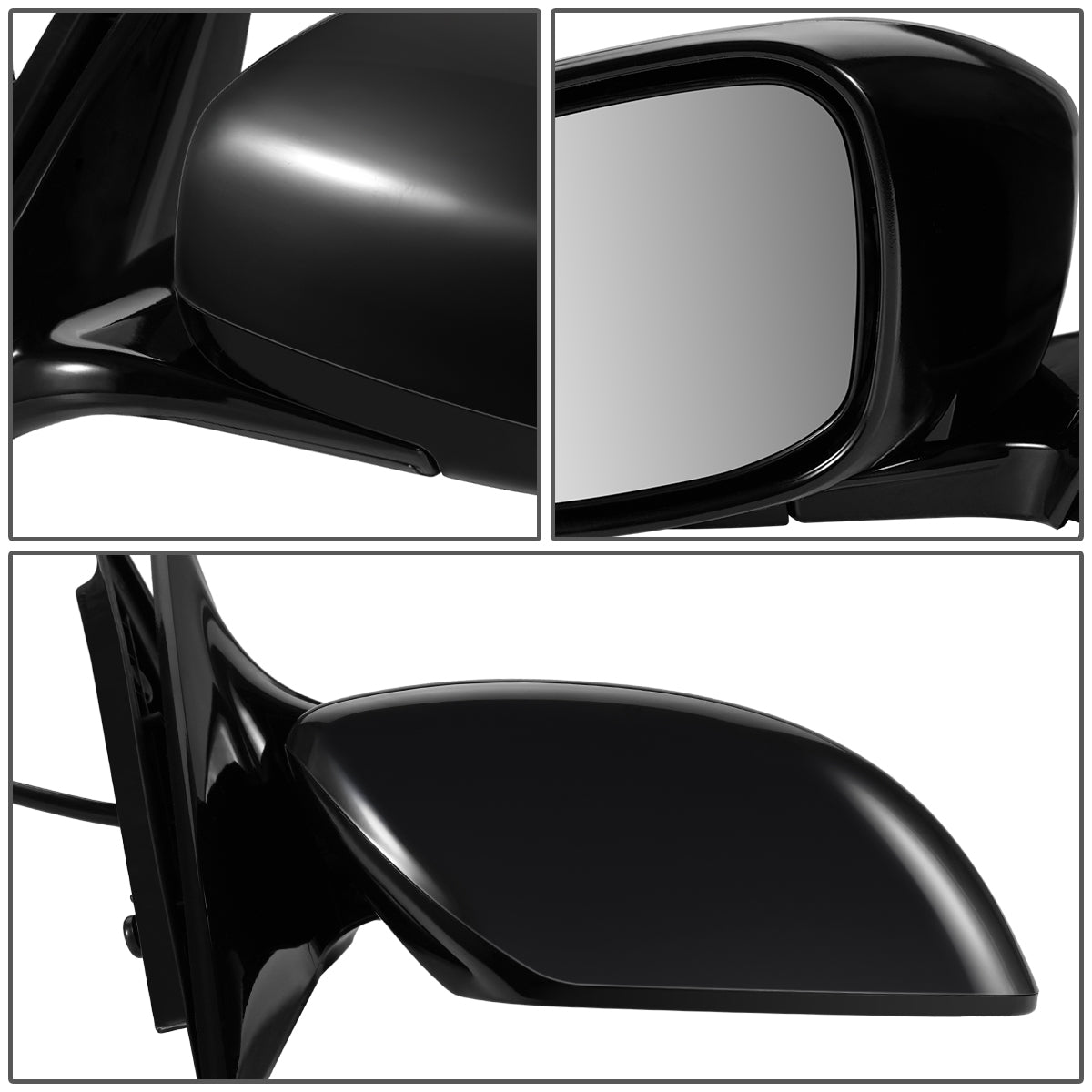 RETROVISOR MIRROR - OEM - 09-13 INFINITI G37 2/4-DR - POWERED - HEATED - W/ MEMORY - FOLDING - BLACK MATERIAL - RIGHT