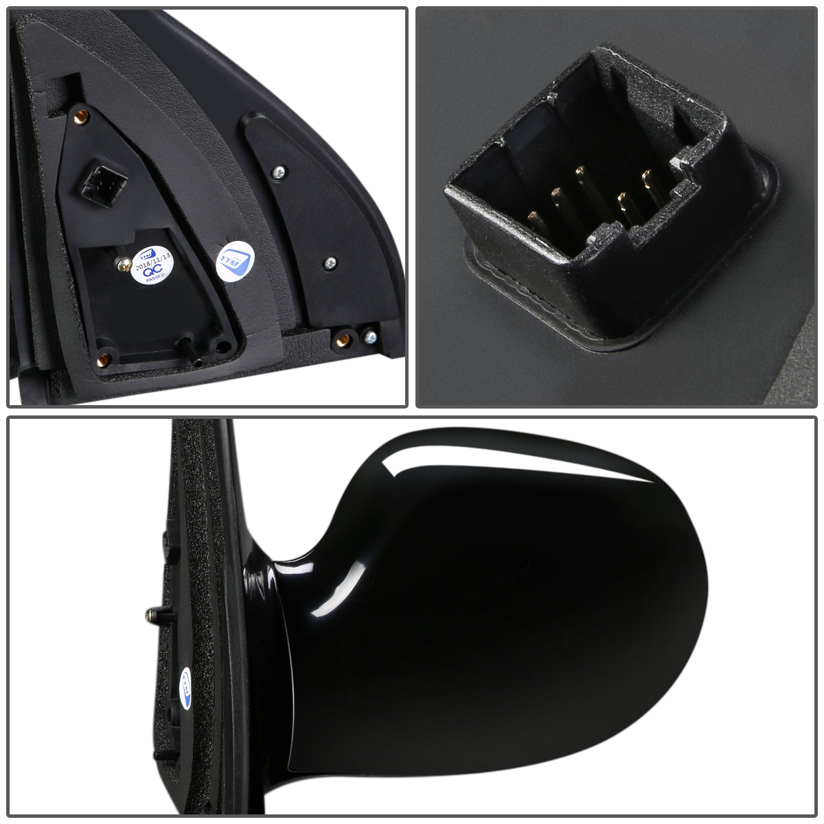 RETROVISOR MIRROR - OEM - 02-05 KIA SEDONA EX - POWERED - HEATED - PAINTABLE - BLACK - LEFT