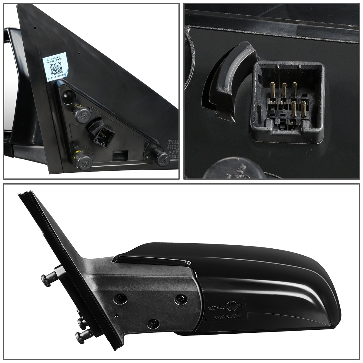 RETROVISOR MIRROR - OEM - 06-10 KIA OPTIMA / 06-10 KIA MAGENTIS - POWERED - HEATED - PAINTABLE - BLACK - LEFT