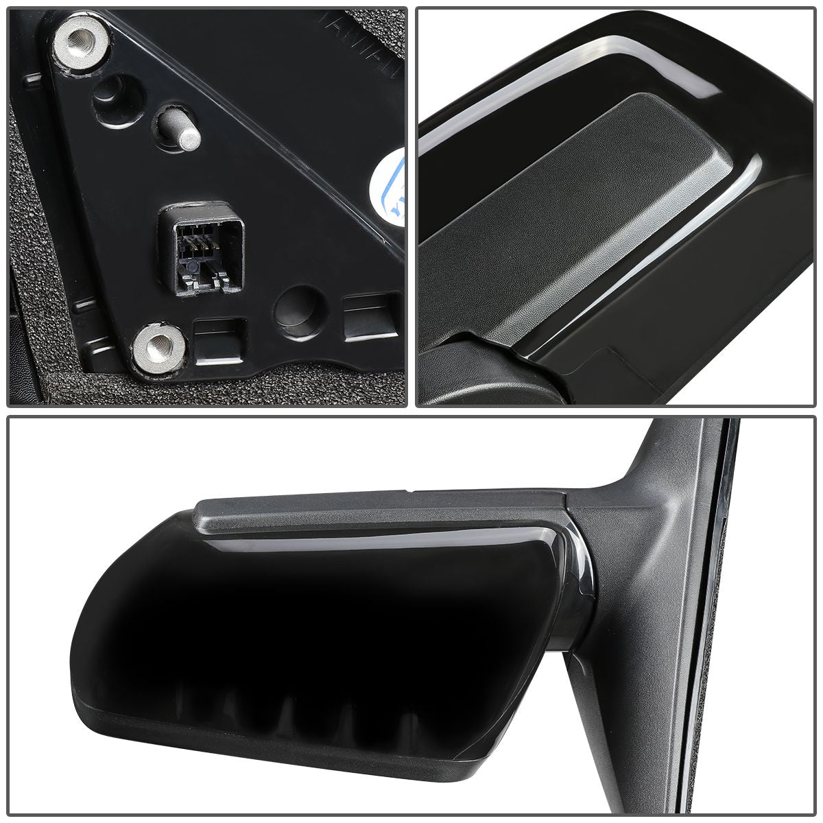 RETROVISOR MIRROR - OEM - 10-11 KIA SOUL - POWERED - PAINTABLE - BLACK - LEFT