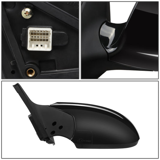 RETROVISOR MIRROR - OEM - 11-16 KIA SPORTAGE - POWERED - HEATED - W/ SIGNAL LIGHT - FOLDING - BLACK MATERIAL - LEFT