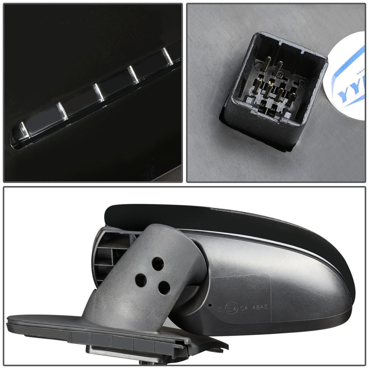 RETROVISOR MIRROR - OEM - 11-13 KIA FORTE - POWERED - HEATED - PAINTABLE - BLACK - LEFT