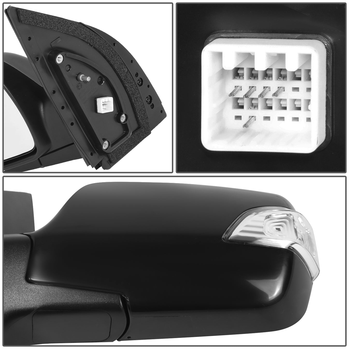 RETROVISOR MIRROR - OE STYLE - KIA SEDONA 2009-2014 - WITH POWER - DRIVER LEFT SIDE - BLACK