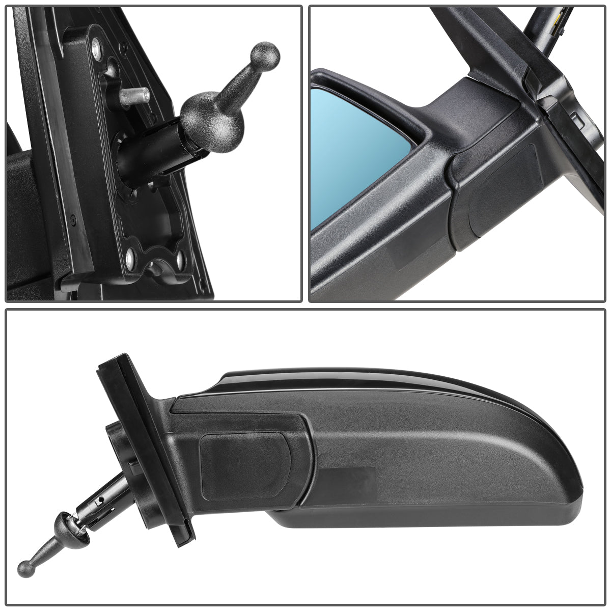 RETROVISOR MIRROR - OEM - 06-09 KIA RIO / 06-09 KIA RIO5 - MANUAL - PAINTABLE - BLACK - LEFT