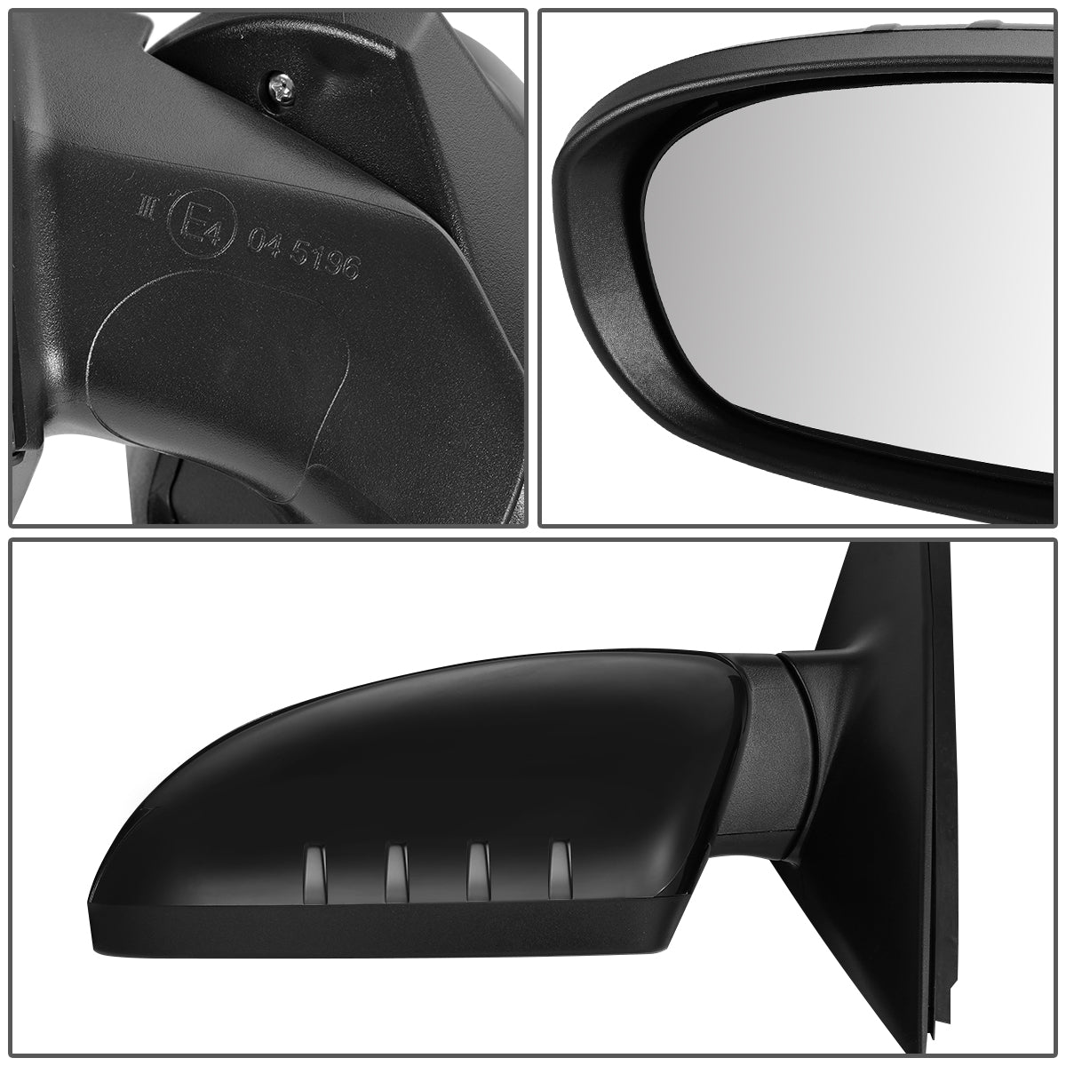 RETROVISOR MIRROR - OEM - 11-15 KIA OPTIMA - POWERED - HEATED - W/ SIGNAL LIGHT - POWER FOLDING - BLACK MATERIAL - LEFT