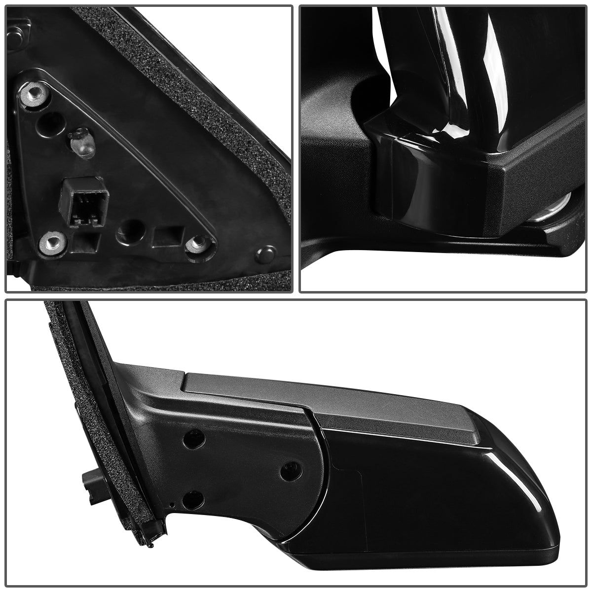 RETROVISOR MIRROR - OEM - 12-13 KIA SOUL - POWERED - PAINTABLE - BLACK - LEFT