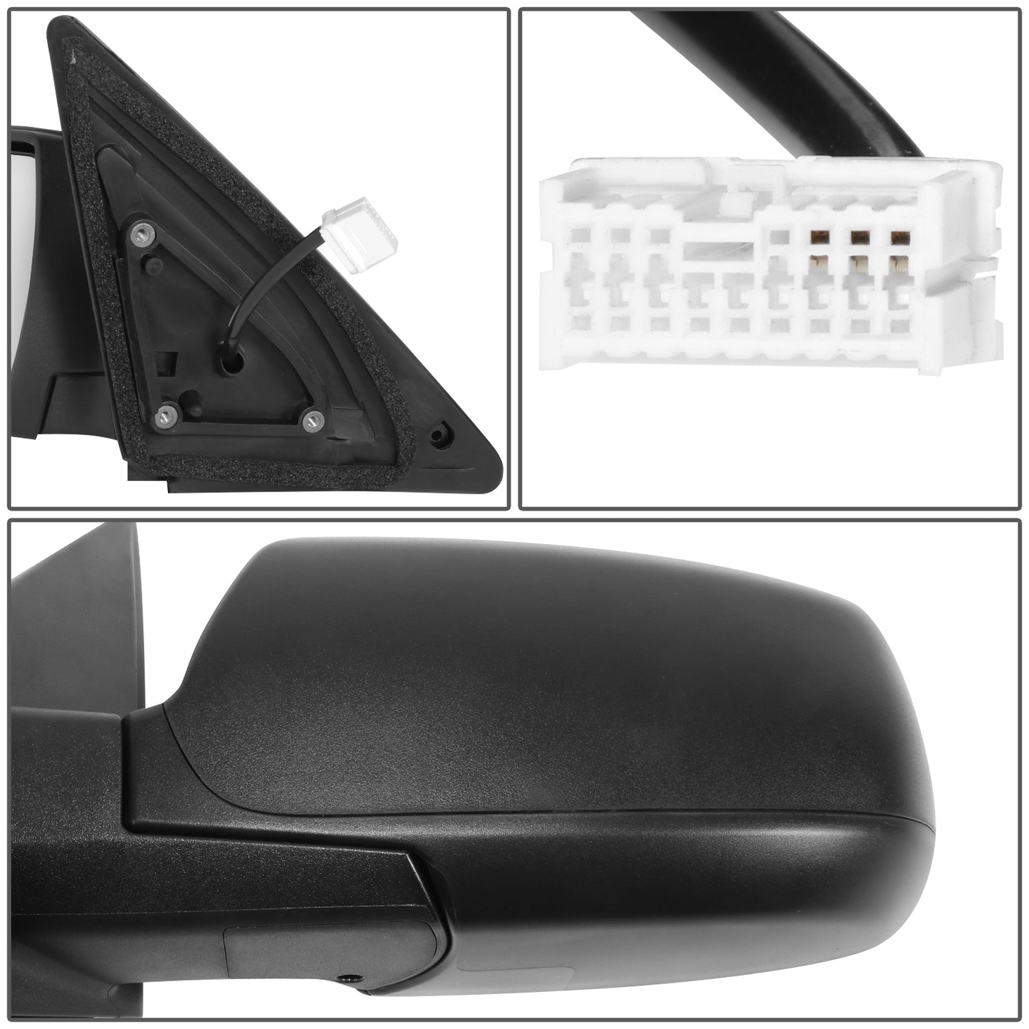 RETROVISOR MIRROR - OE STYLE - KIA SORENTO 11-13 - WITH POWER - DRIVER SIDE - PAINT TO MATCH - BLACK