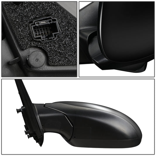 RETROVISOR MIRROR - OEM - 11-15 KIA OPTIMA - POWERED - HEATED - W/ SIGNAL LIGHT - POWER FOLDING - BLACK MATERIAL - LEFT