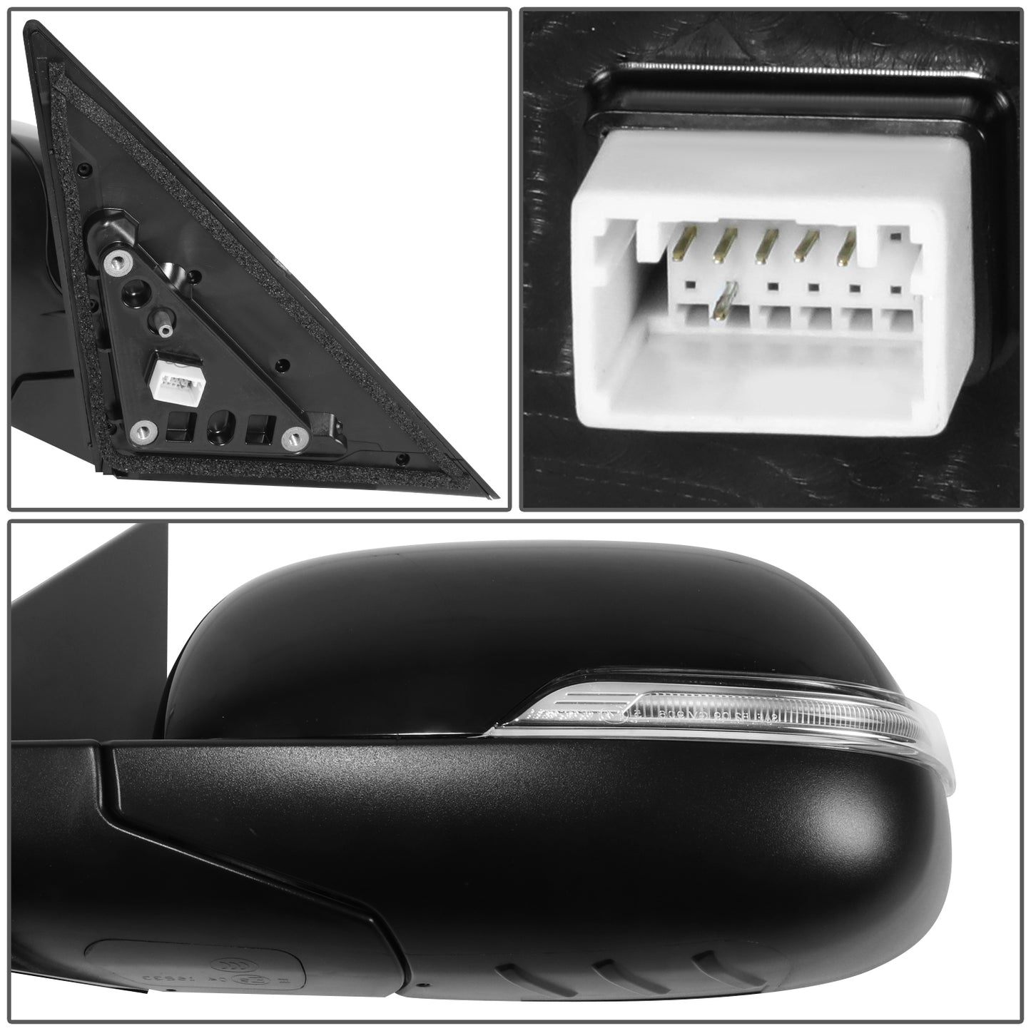 RETROVISOR MIRROR - OE STYLE - KIA SOUL 14-19 - WITH POWER WITH HEATED GLASS WITH TURN SIGNAL - DRIVER SIDE - PAINT TO MATCH - BLACK