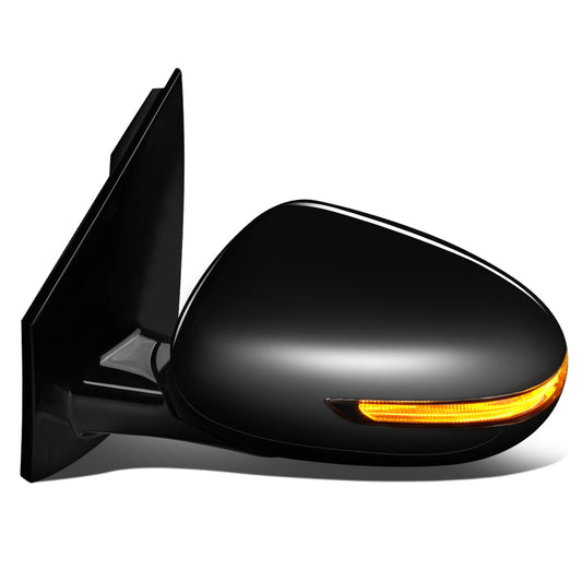 RETROVISOR MIRROR - OEM - 17-19 KIA SPORTAGE - POWERED - HEATED - W/ SIGNAL LIGHT - POWER FOLDING - BLACK MATERIAL - LEFT