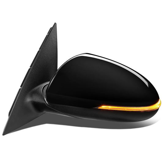 RETROVISOR MIRROR - OEM - 11-15 KIA OPTIMA - POWERED - W/ SIGNAL LIGHT - FOLDING - BLACK MATERIAL - LEFT