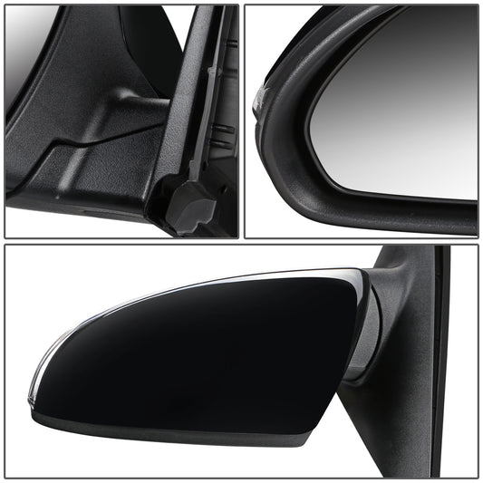 RETROVISOR MIRROR - OEM - 11-15 KIA OPTIMA - POWERED - HEATED - W/ SIGNAL LIGHT - POWER FOLDING - BLACK MATERIAL - LEFT