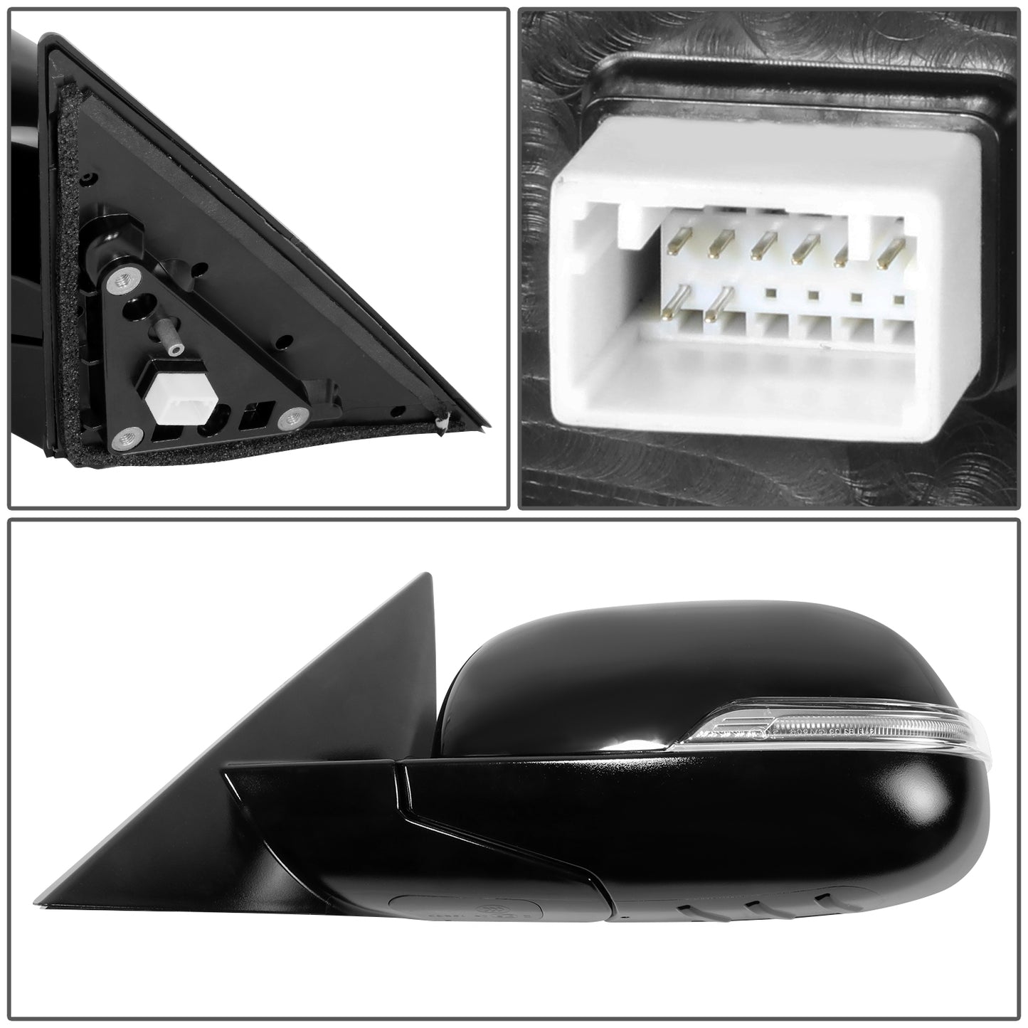 RETROVISOR MIRROR - OE STYLE - KIA SOUL 14-16 - WITH POWER FOLD - DRIVER SIDE - PAINT TO MATCH - BLACK