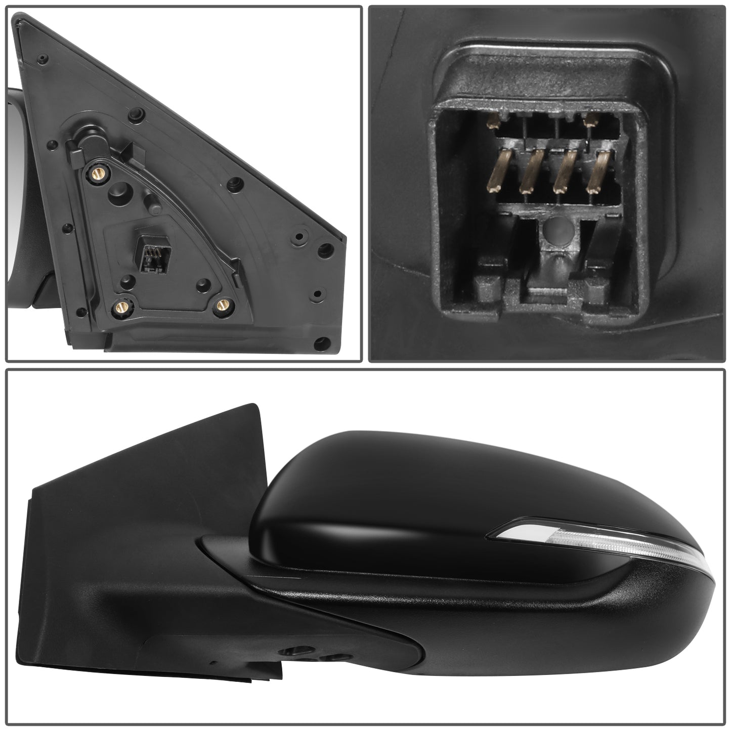 RETROVISOR MIRROR - OE STYLE - KIA RIO 18-20 - WITH POWER WITH HEATED GLASS WITH TURN SIGNAL - DRIVER SIDE - PAINT TO MATCH - BLACK