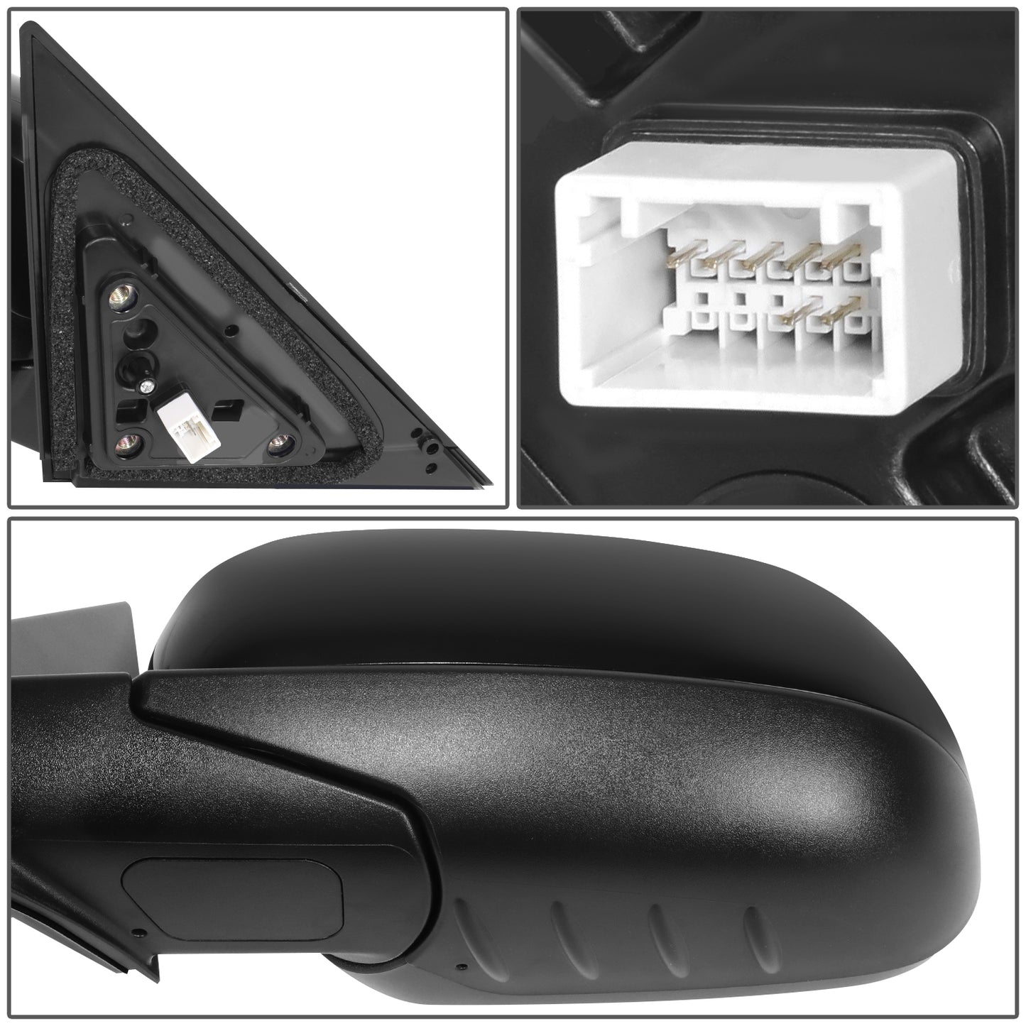 RETROVISOR MIRROR - OE STYLE - KIA SOUL 2020-2024 - WITH POWER WITH HEATED GLASS WITH BLIND SPOT - DRIVER LEFT SIDE - BLACK