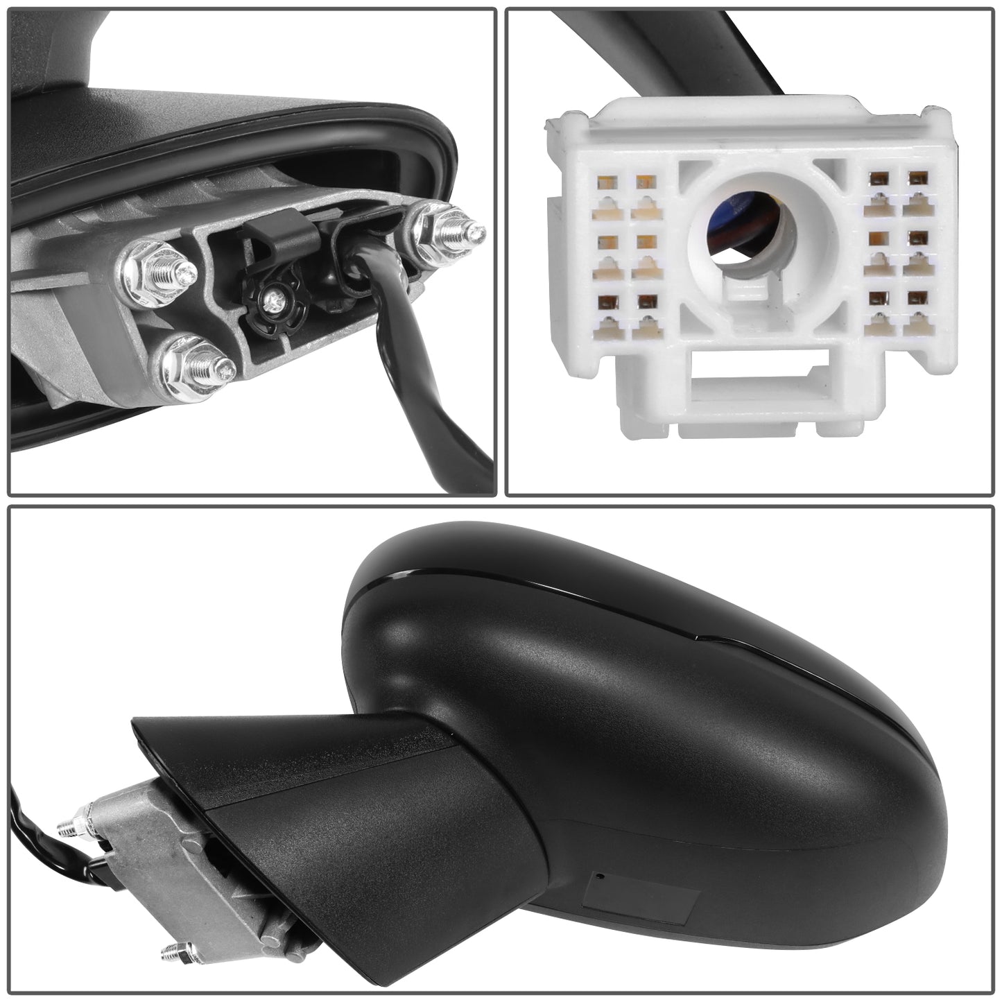 RETROVISOR MIRROR - OE STYLE - KIA K5 21-24 - WITH POWER WITH HEATED GLASS WITH BLIND SPOT - FOR LXS - DRIVER SIDE - PAINT TO MATCH - BLACK