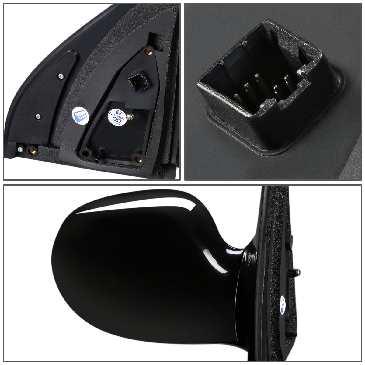 RETROVISOR MIRROR - OEM - 02-05 KIA SEDONA EX - POWERED - HEATED - PAINTABLE - BLACK - RIGHT